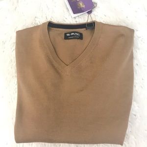 G Mac by Kartel pure washable wool v-neck sweater